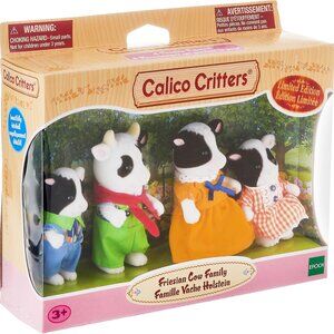 Calico Critters Friesian Cow Family, Limited Edition Set of 4